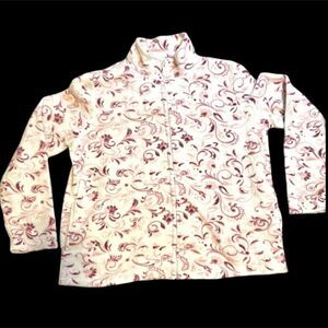 Floral Patterned Cowl Neck Sweater